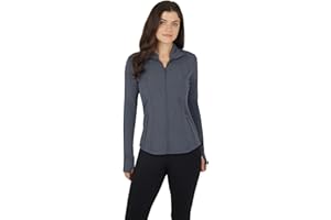 Yogalicious Womens Ultra Soft Lightweight Full Zip Yoga Jacket with Zipper Pockets