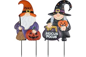 Hogardeck Metal Decorative Garden Stakes with Pumpkins - Outdoor Halloween Decor for Home, Yard Signs for Garden Lawn Patio