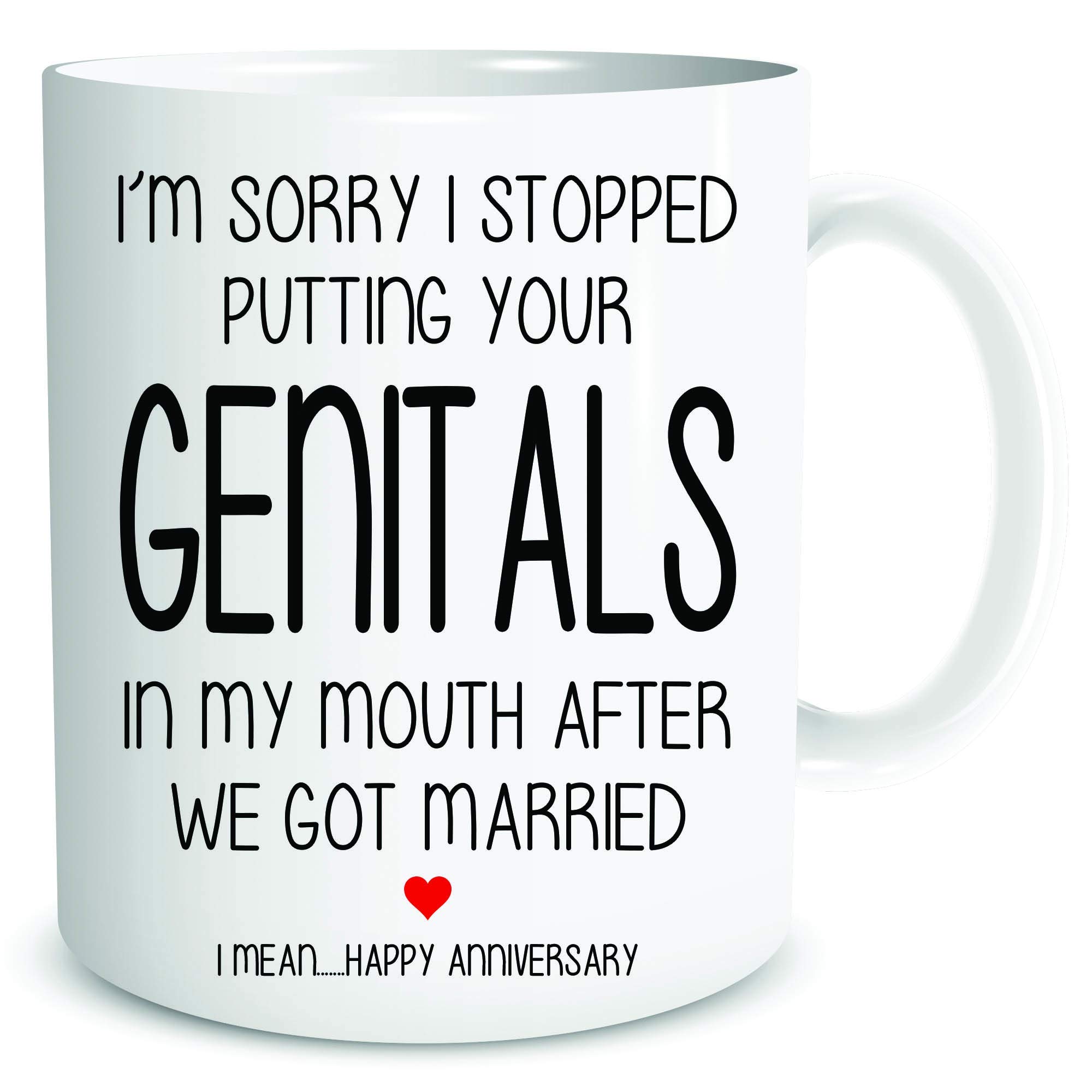 Funny Rude Mugs Anniversary Mugs Present Husband Boyfriend Gay Mug Genitals in My Mouth WSDMUG1988