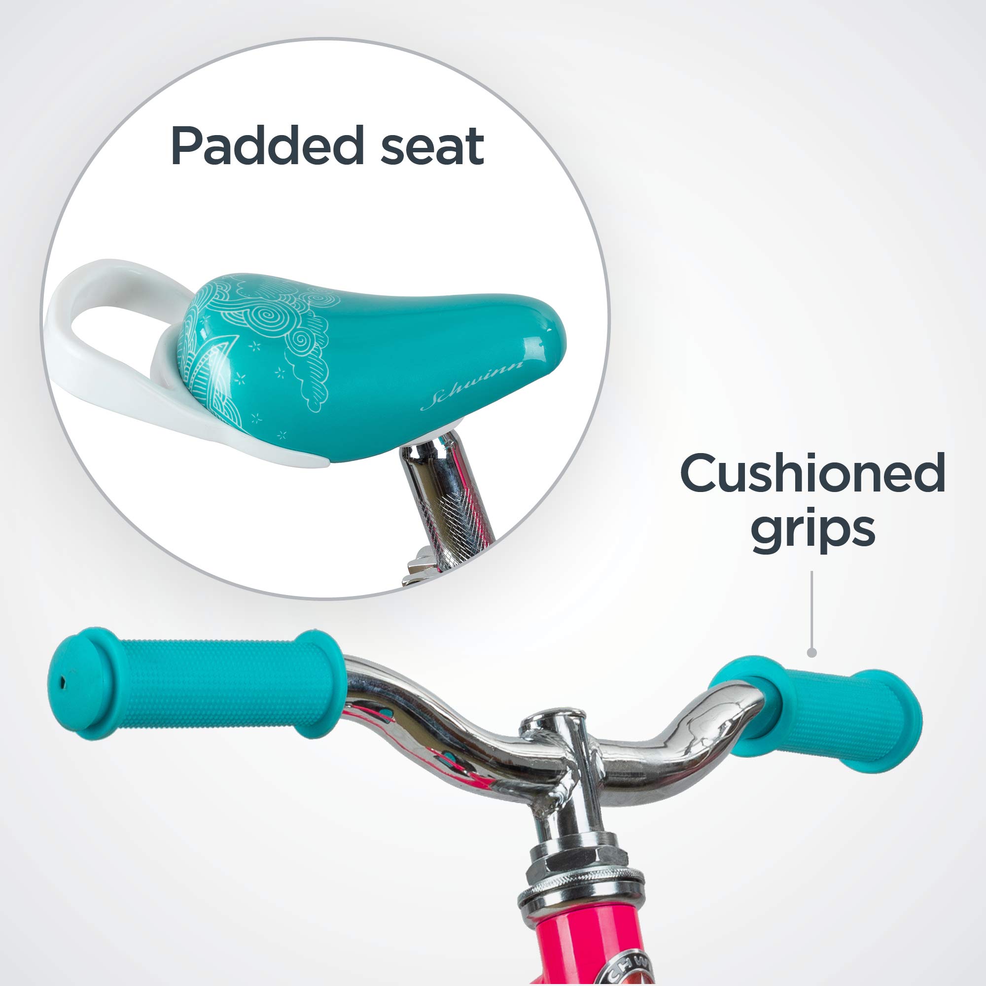 Schwinn Elm Balance Bike, 12 Inch Bike for Kids Ages 2-4, SmartStart Ergonomic Design for Kids, Adjustable Seat Grows with your Child, No Training Wheels Needed, Training Bicycle