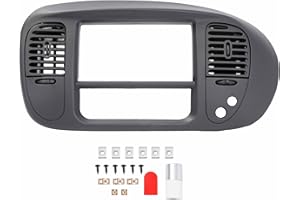 BALOCEO Center Dash Radio A/C Air Vent Cover Compatible with 1997-2003 Ford F150 Expedition Painted Dashboard Bezel Climate Panel Trim ABS Plastic (Gray)