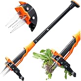 Crywag Weed Puller Tool - Stand Up Weed Puller with 4-Claw Steel Head, 39" Retractable Handle &amp; Easy-Eject Mechanism for Dandelions, Clover &amp; More, No Bending or Kneeling