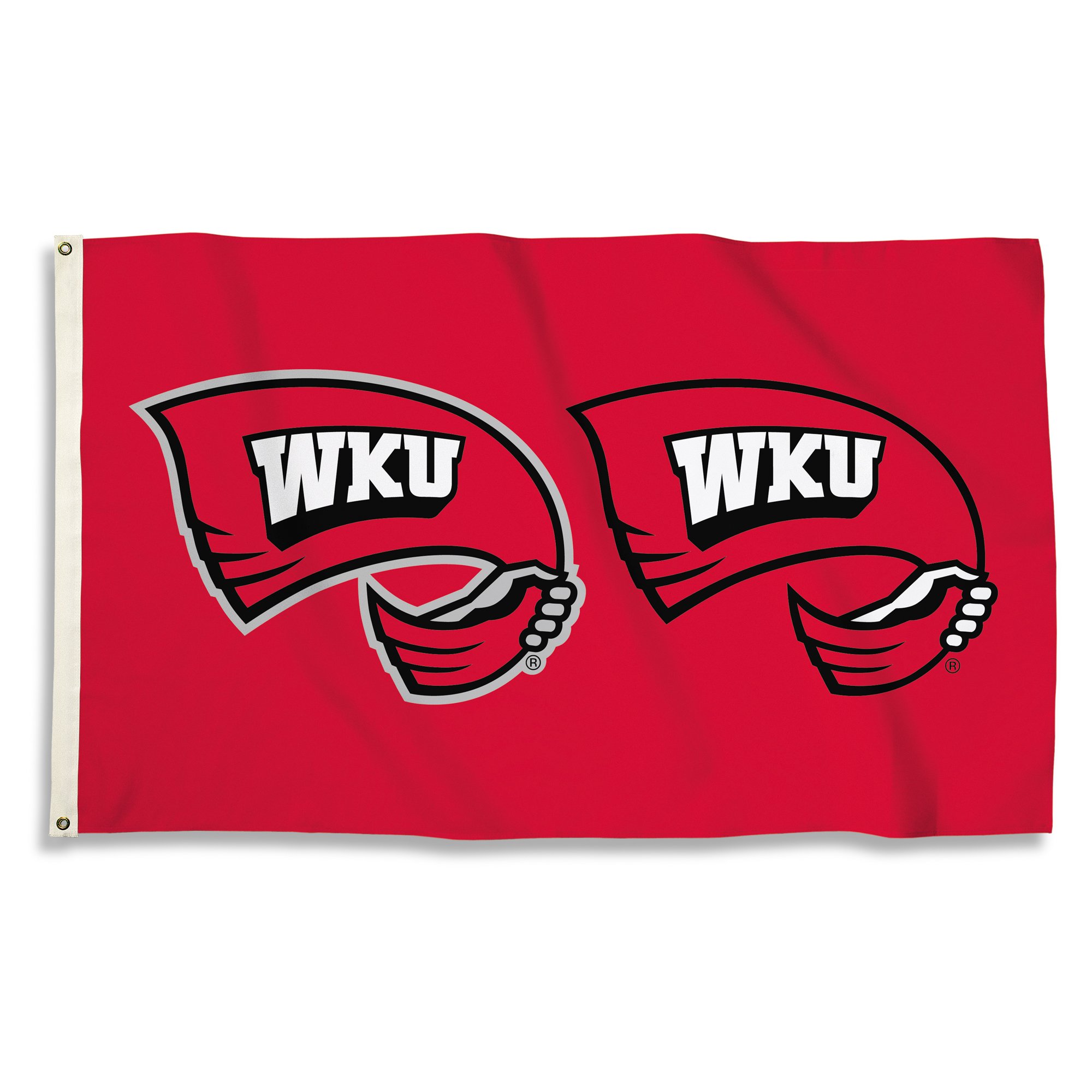 BSI PRODUCTS, INC. - Western Kentucky Hilltoppers 3’x5’ Flag with Heavy-Duty Brass Grommets - WKU Football, Basketball and Baseball Pride - High Durability for Indoor & Outdoor Use - Great Gift Idea