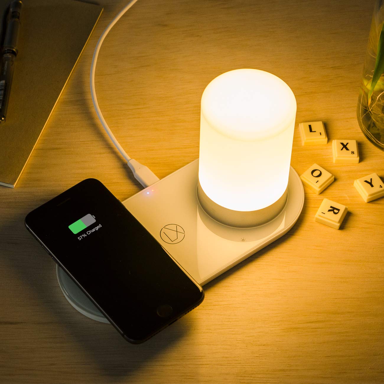 nightstand lamp wireless charging