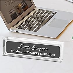 HETOOSHI Name Plate for Desk, Desk Double Sided