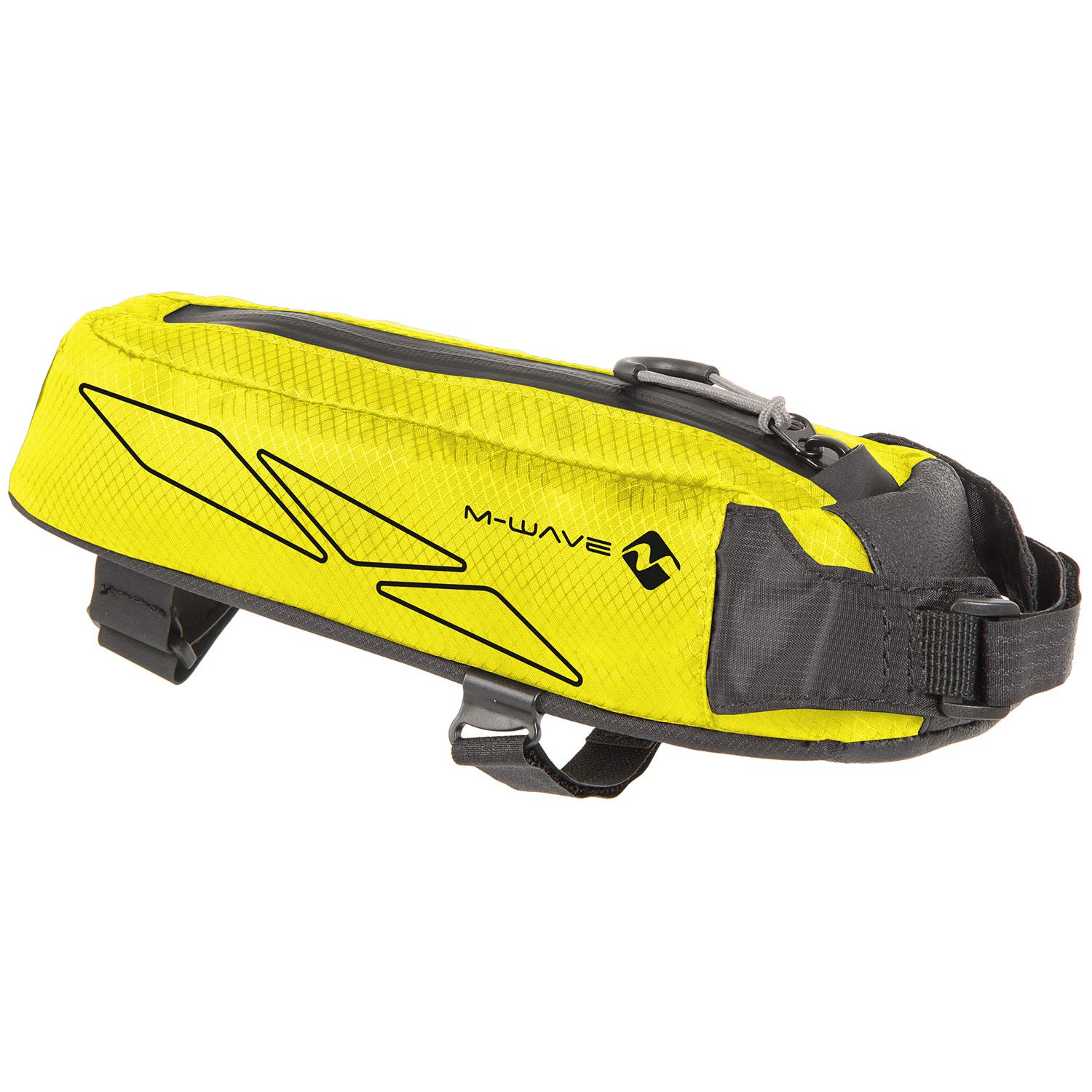 M-Wave Unisex's Rough Ride Top Tube Bag neon Yellow, approx. 7x8,5x29 cm