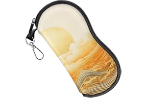 Zewurtuw Glasses Case Eyeglass Sunglasses Zipper Soft Neoprene Ultra Light Pouch Metal Belt Clip Aesthetic Women Men
