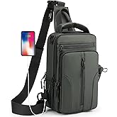 Anti Theft Crossbody Backpack Shoulder Sling Bag Men Women One Strap Motorcycle Messenger Bag Daypack for Cycling