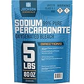Sodium Percarbonate 5 lb – Chlorine-Free Laundry Booster, Eco-Friendly Stain & Odor Remover, Multipurpose Cleaner - Oxygenated Bleach Powder