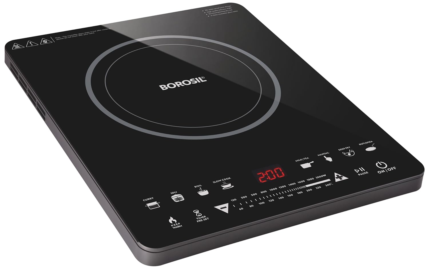 Buy Borosil Smart Kook Tc24 Induction Cooktop Black Online At