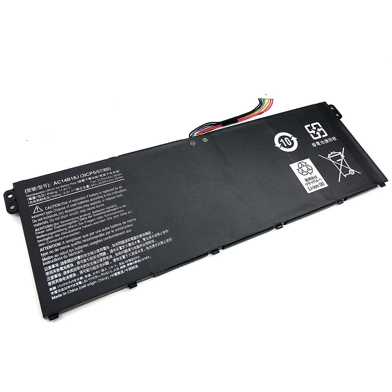 XITAIAN 11.4V 36Wh 3220mAh AC14B18J 4ICP5/57/80 Replacement Laptop Battery for Acer Chromebook 11 B115-M B115-MP CB3-111 Aspire ES1-512 ES1-111m