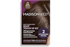 Madison Reed Root Perfection Permanent Root Touch Up, Dark Brown 5N Calabria, 10 Minutes for 100% Gray Root Coverage, Ammonia-Free Hair Dye, Two Applications