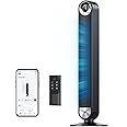 Dreo 42" Smart Tower Fans for Bedroom, Upgrated DC 9 Speeds Floor Fan, 90° Oscillating for Indoors with 28ft/s Velocity, Voic