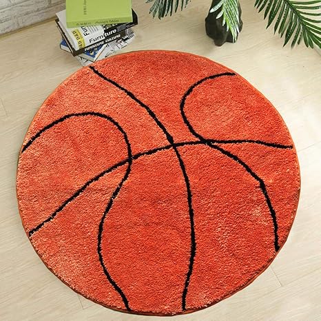 Fancytan Kids Rug Basketball Round Rug Carpet Floor Chair