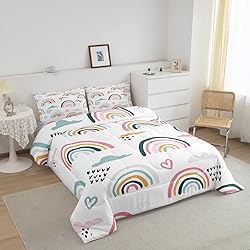 Rainbow Comforter Set Cartoon Rainbow Bedding Set