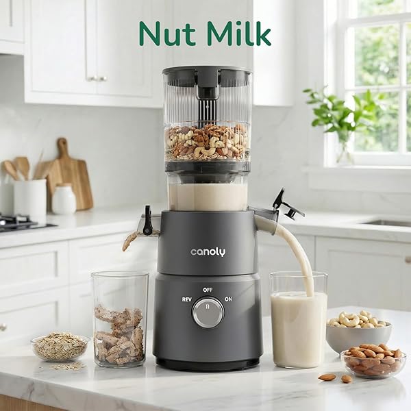 CANOLY COLD PRESS JUICER, 4.5″ WIDE FEED CHUTE JUICER MACHINE