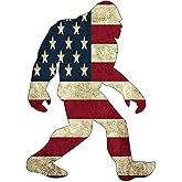 Rogue River Tactical USA Flag Bigfoot Sasquatch Sticker Bumper Car Decal Gift Patriotic American United States