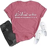 TUPOSU Be Kind Shirts Kindness is Free T-Shirts Inspirational Teacher Tee Tops