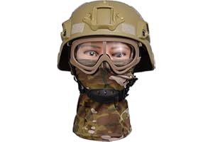 YOQVQOY Airsoft Helmet Full Face, Tactical Helmet with Airsoft Mask and Anti-Fog Goggles, Military Helmets, Paintball Helmet, Tactical Full Face Protection, Airsoft Accessories, Military Gear