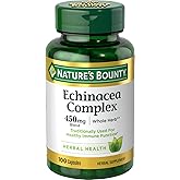 Nature's Bounty Echinacea Complex, Herbal Supplement, Supports Immune Health, 450 mg, 100 Capsules