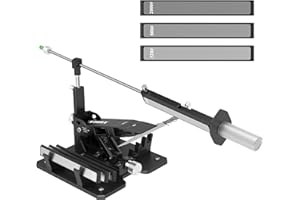 Upgraded XARILK PRO Precision Knife Sharpener System GEN 2, Heavy-duty | Aluminum Professional Knife Sharpening Tool W/Diamonds (320# 800# 2000#) for Kitchen Knife, Hunting Knife, Fishing Knife