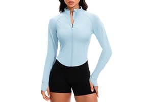 GYM RAINBOW Women's UPF 50+ Sun Protection Jacket Cooling Cropped Lightweight Sun Shirt Running Jacket Outdoor Hiking