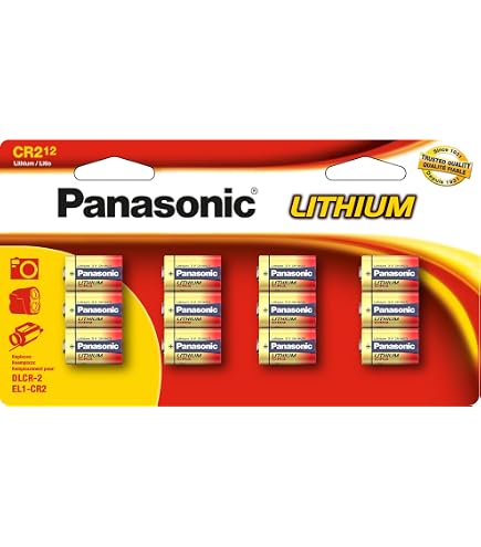 Pile Panasonic CR2 Lithium 3V - Pour Appareils Photo, 750 MAh, Haute Performance Et Longue Durée - 2
