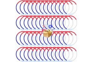 UMEELR 100 Pack Patriotic Glow Sticks, 4th of July Glow Items,Red White & Blue Fourth of July Accessories Independence Day Party Supplies for Adult Children