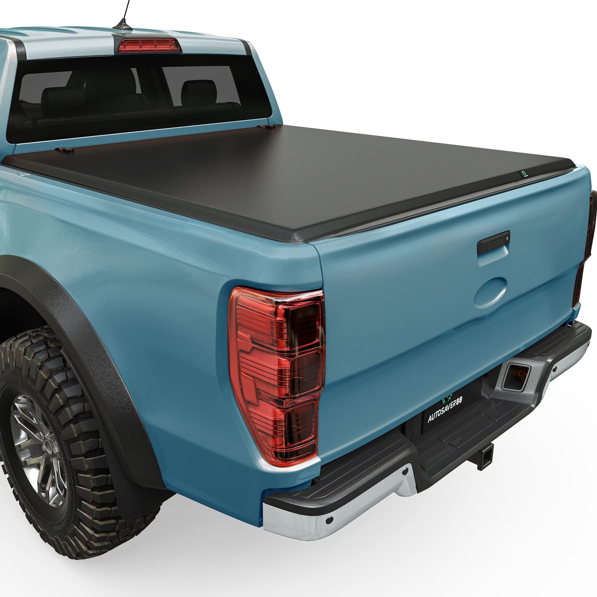 Photo 1 of AUTOSAVER88 Tri-fold Soft Truck Bed Tonneau Cover Compatible with 2022 2023 2024 2025 Ford Maverick 4.5 Feet Bed