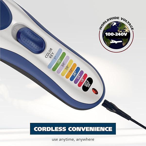 WAHL COLOR PRO CORDLESS RECHARGEABLE HAIR CLIPPER & TRIMMER – EASY COLOR-CODED GUIDE COMBS – FOR MEN, WOMEN, & CHILDREN – MODEL 9649P