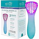 reVive Light Therapy Clinical Acne Device, Red &amp; Blue Light Wand, Full Size | For Breakouts, FDA-Cleared Acne Tools, 3-Minute Face Tools for Skincare, Plug-In Design