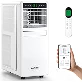 ZAFRO Portable Air Conditioners, 12000 BTU (8000 BTU SACC), Smart AC Unit with Drainage-free Cooling, Fan & Dehumidifier, Por