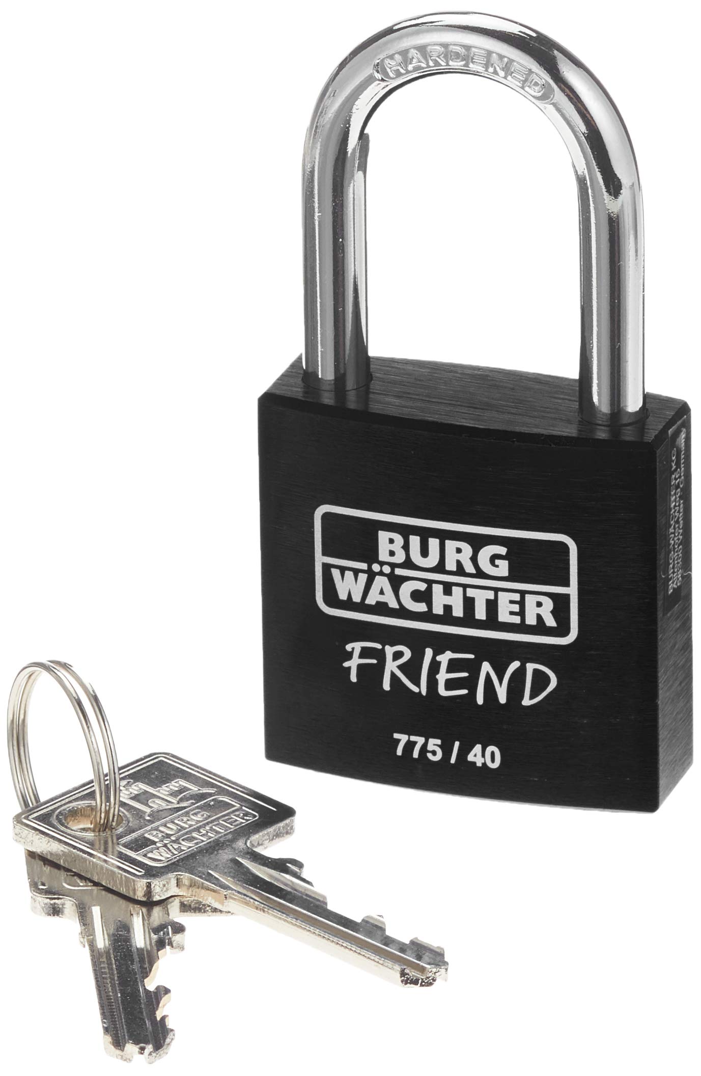 BURG-WÄCHTER Cylinder Padlock 775 40 Friend 35 Green, Aluminium, Black