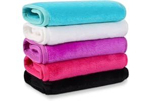 5 Pcs Makeup Remover Cloths Reusable Makeup Remover Pads Microfiber Facial Cleansing Cloths Washable Makeup Eraser Cloth Make