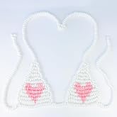 Candy Hearts Bra One Size Fits All Reinforced String Design for Women