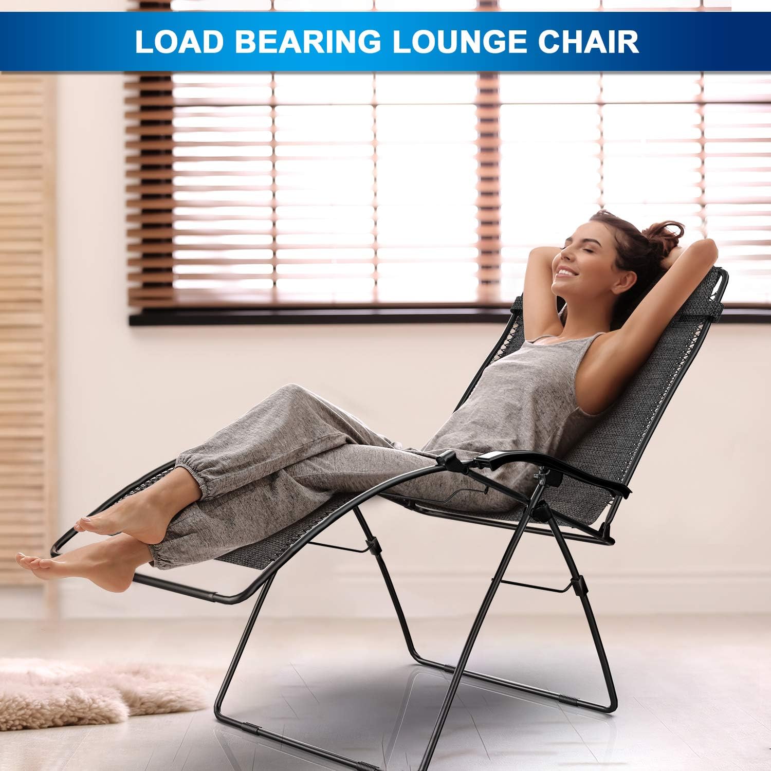 Keten Zero Gravity Chair, Patio Folding Lounge Chair Recliners, Adjustable Lawn Lounge Chair with Pillows Replacement Cords Cup Holders for Backyard Poolside Beach Set of 2(Black) : Garden & Outdoor