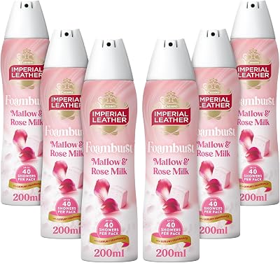 Imperial Leather Foamburst Mallow & Rose Milk Body Wash 6 x 200ml