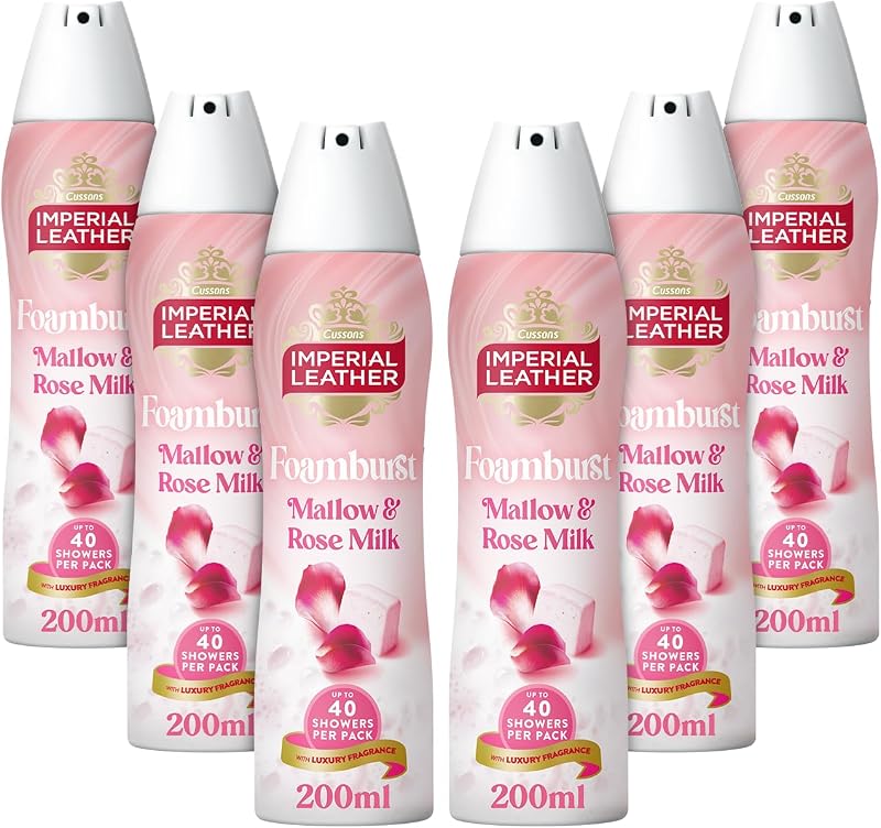 Imperial Leather Foamburst Mallow & Rose Milk Body Wash 6 x 200ml