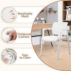 CLATINA Stacking Office Chairs | Mesh Back, Thicken