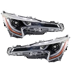 TRQ 2 Piece Headlight Assembly Set Driver