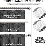 Aspire Homeware Blackout Curtains 90x90 Pencil Pleat Grey 2 Panels Tiebacks view 4