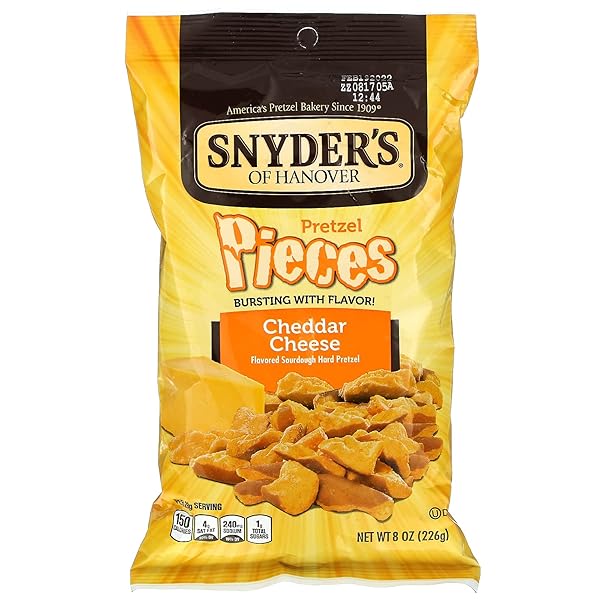 SNYDERS, PRETZEL PIECES, CHEDDAR CHEESE, 8 OZ (226.8 G)