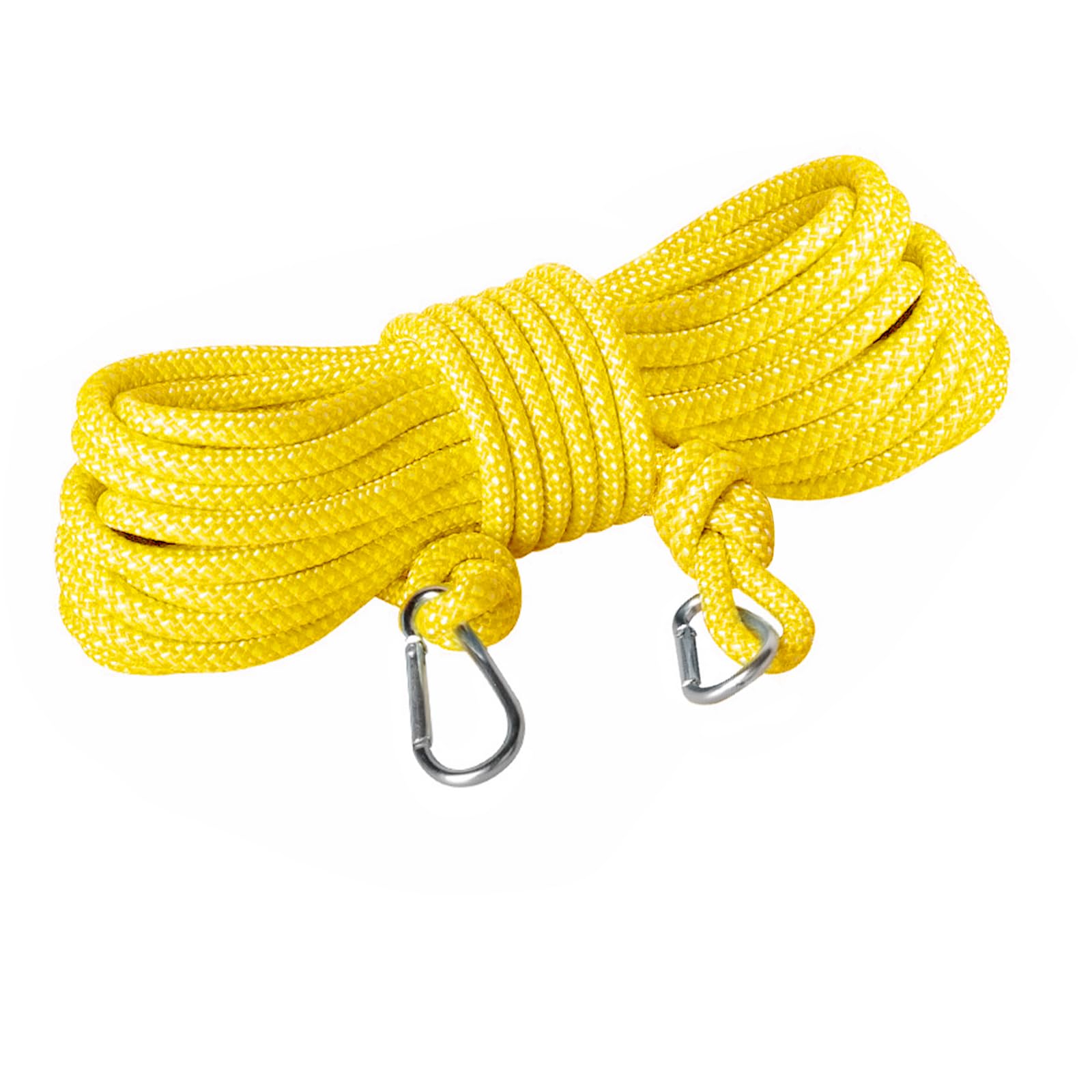 Washing Line Rope 15m Polyester Rope 8mm Clothes Line Multipurpose Strong Rope Laundry Line for Outdoor Indoor Laundry Drying, Garden, Camping (15 M Yellow)