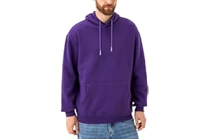 Zukela Solid Men's Hoodies Athletic Sweatshirt Fleece Lined Hoodie Midweight Long Sleeve Kangaroo Pockets Size M to 3XL