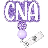 SEEVOR CNA Nurse Badge Reel Retractable Nursing Badge Holder Nursing ID Clip for CNA Nurses Students (Purple CNA)