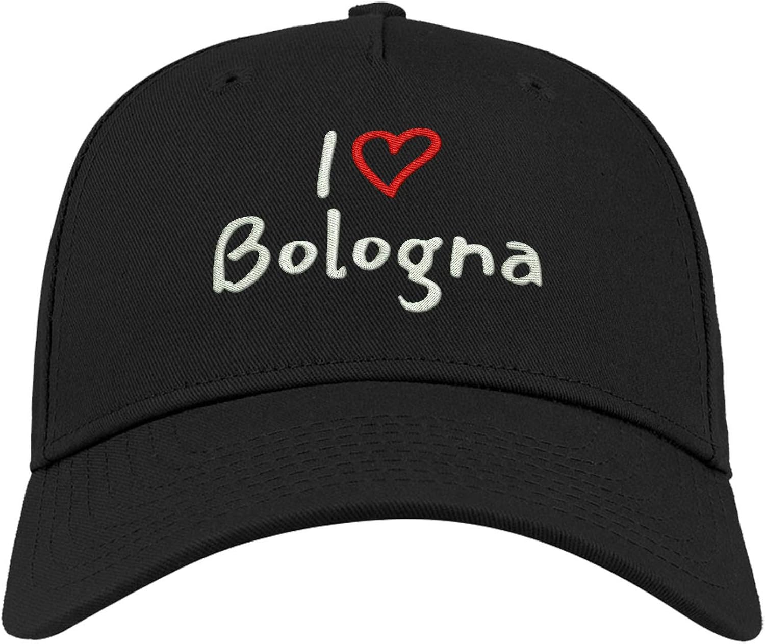 I Love Bologna City Travel Italy Embroidered Curved Visor Unisex