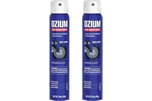 Ozium 3.5 Oz. Air Sanitizer & Odor Eliminator for Homes, Cars, Offices and More, Carbon Black Scent, 2 Pack