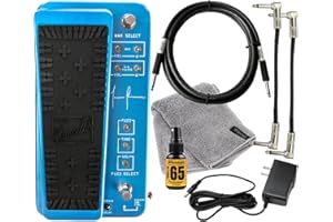 JIM DUNLOP JCT95 Justin Chancellor Cry Baby Wah, Filter, Fuzz Electric Guitar Effects Pedal with Tonebird MXR Cable, Patch Cable, Polish Bundle