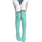 Pcavin Women's Thigh High Socks Over the Knee Cable Knit Boot Socks, Long Warm Fashion Leg Warmers Winter