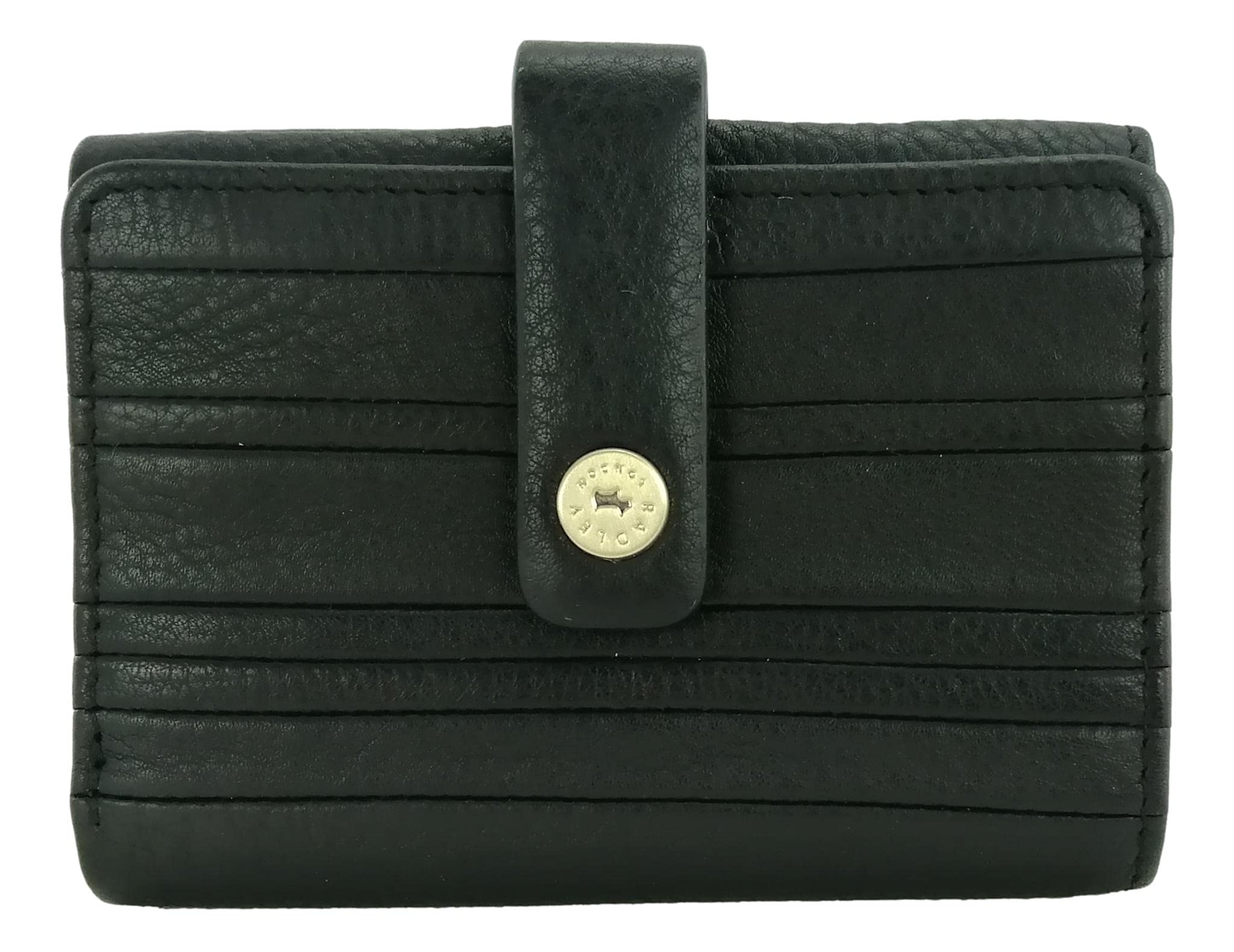 Radley Coleman Street Stripe Trifold Purse Wallet in Black Leather